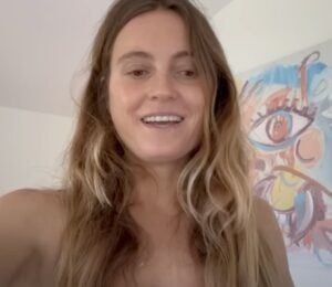 Vegan pro surfer Alana Blanchard filming herself for a "what I eat in a day" videp