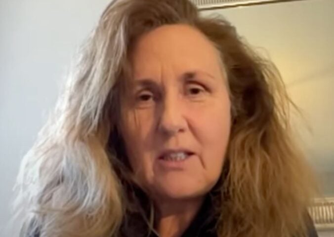Animal farmer Angharad Lloyd in a still from an interview with Plant Geezer