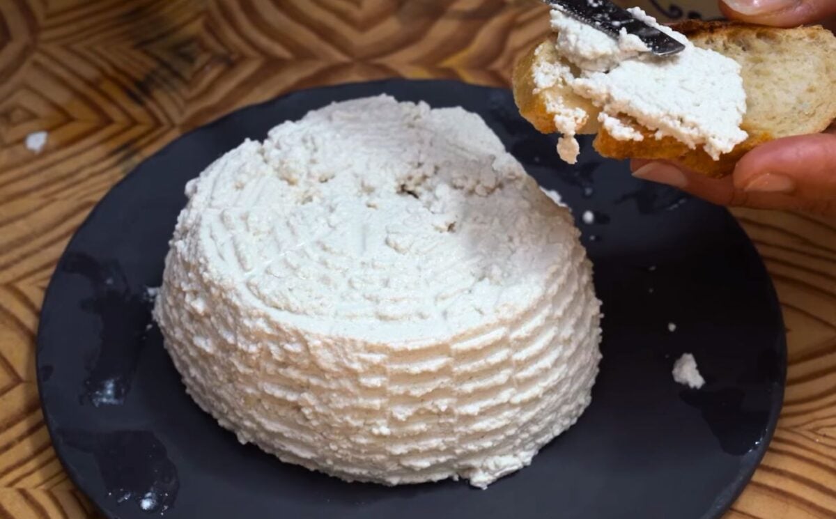 Miyoko's new vegan ricotta recipe with watermelon seeds finished and tasty