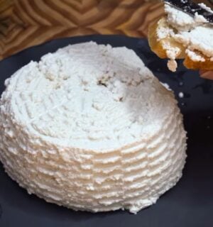 Miyoko's new vegan ricotta recipe with watermelon seeds finished and tasty