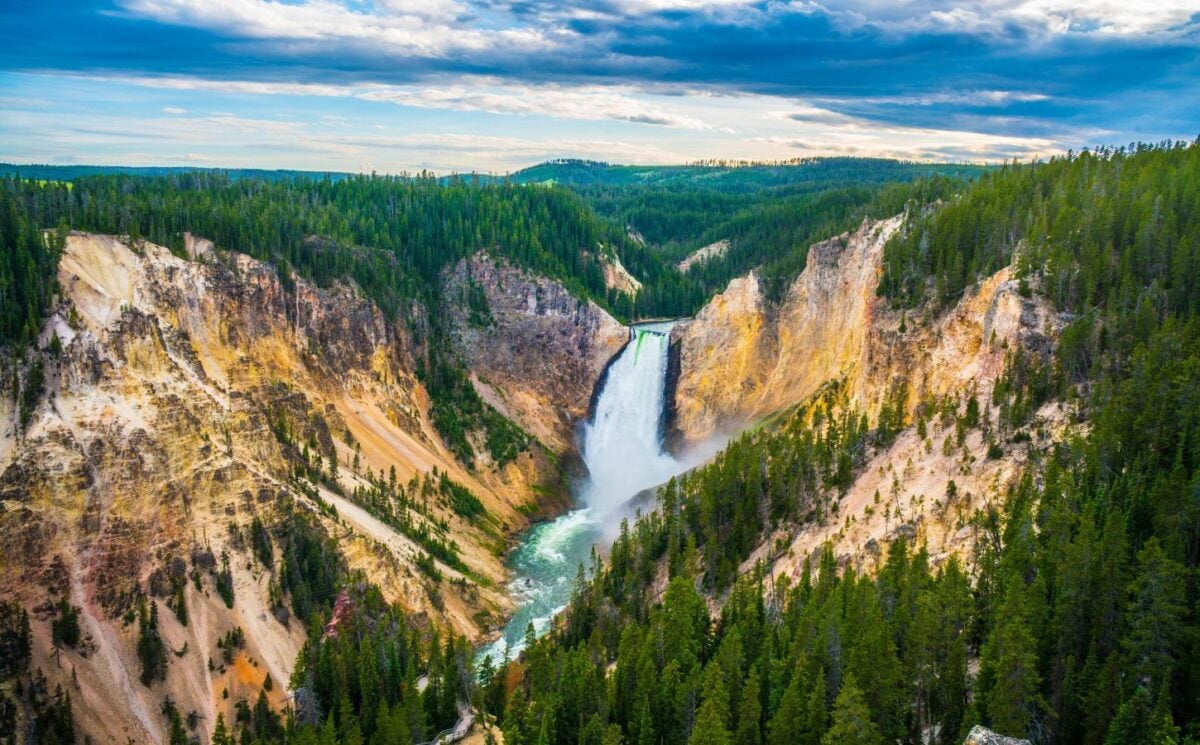 Photo shows Yellowstone National Park