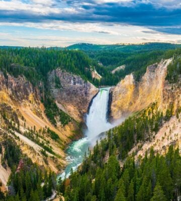 Photo shows Yellowstone National Park