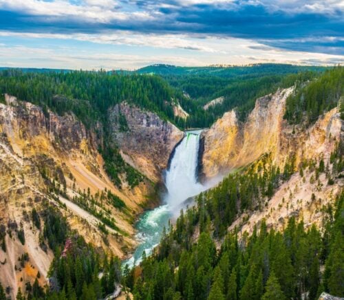 Photo shows Yellowstone National Park