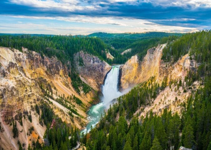 Photo shows Yellowstone National Park