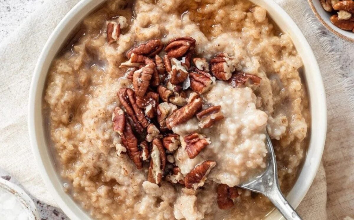 salted maple pecan porridge