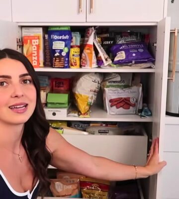 Stephanie from That Vegan Babe showing her various staples in her ultimate vegan pantry