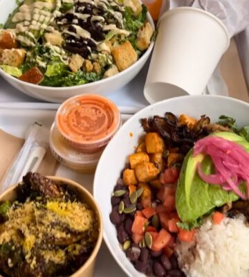 food eaten during Sweet Potato Soul's vegan NYC trip