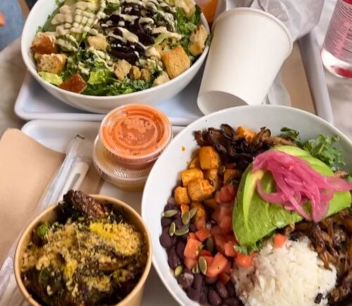 food eaten during Sweet Potato Soul's vegan NYC trip