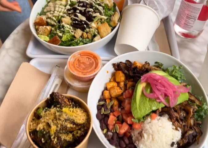 food eaten during Sweet Potato Soul's vegan NYC trip