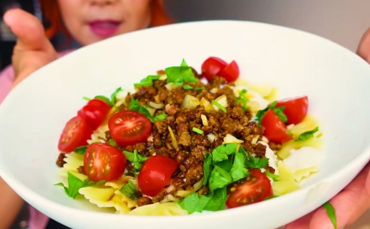 Turkish pasta salad for viral TikTok recipes made vegan