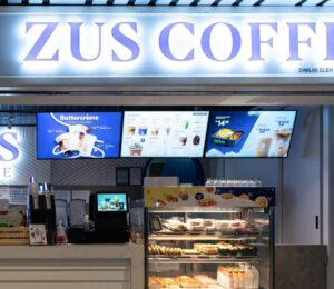 The outside of Zus Coffee, Malaysia's biggest coffee chain