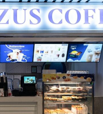 The outside of Zus Coffee, Malaysia's biggest coffee chain