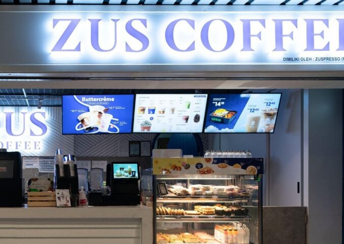 The outside of Zus Coffee, Malaysia's biggest coffee chain