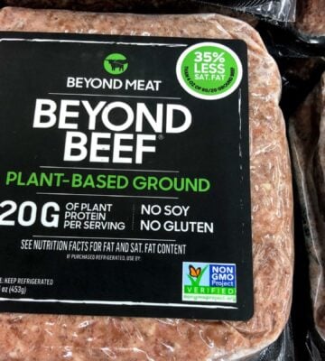 A packet of Beyond Beef from Beyond Meat, which has just denied filing for bankruptcy