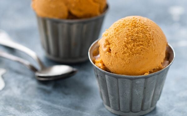 candied sweet potato ice cream with plant-based marshmallows