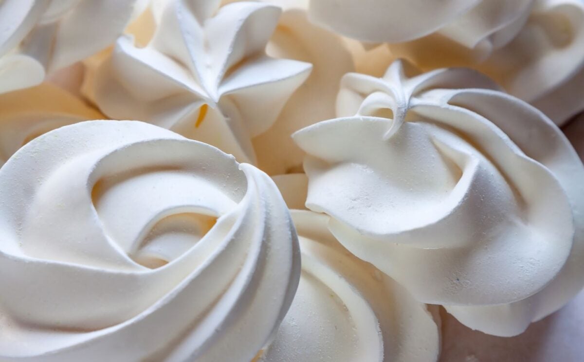 A selection of meringues made with aquafaba