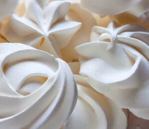 A selection of meringues made with aquafaba