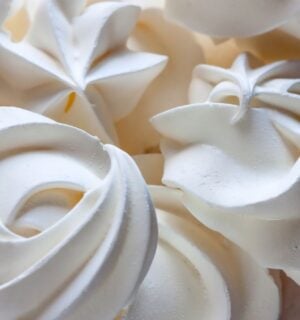 A selection of meringues made with aquafaba