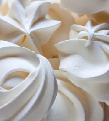 A selection of meringues made with aquafaba