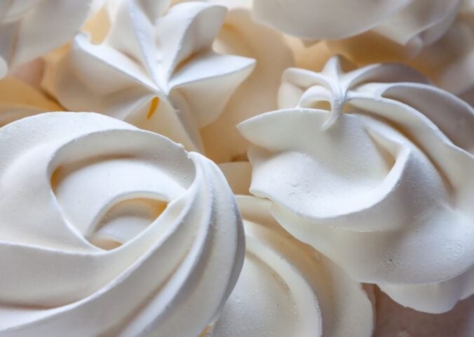 A selection of meringues made with aquafaba