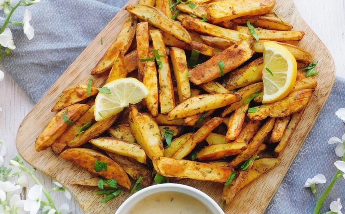 best baked fries for oil-free vegan recipes with lemon and garlic