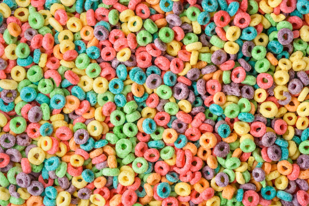 A close-up shot of Fruit Loops