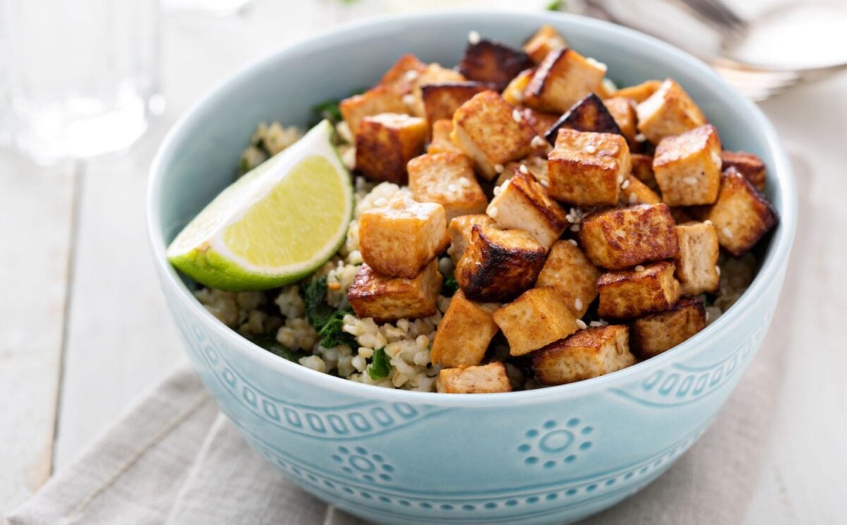 A bowl of tofu, which has been named the fourth most-hated food in the US