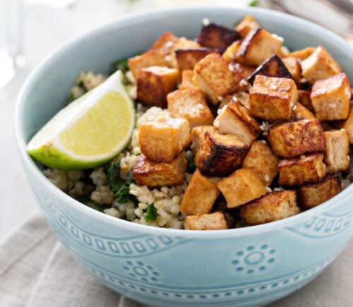 A bowl of tofu, which has been named the fourth most-hated food in the US