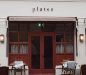 The outside of vegan Michelin-starred restaurant Plates