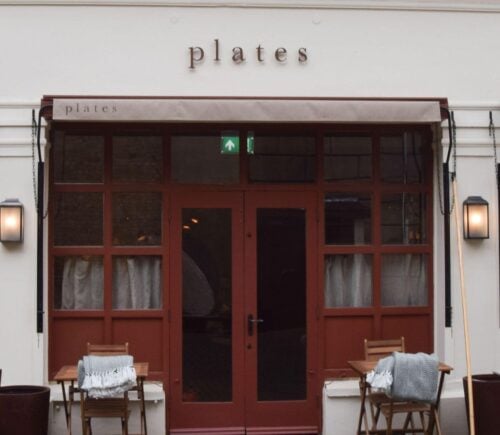 The outside of vegan Michelin-starred restaurant Plates