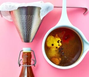 vegan Worcester sauce with molasses, vinegar, and soy sauce or tamari