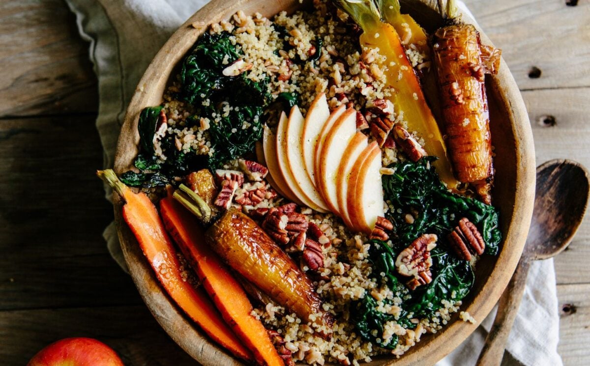 A vegan apple power bowl for early fall recipes with apples