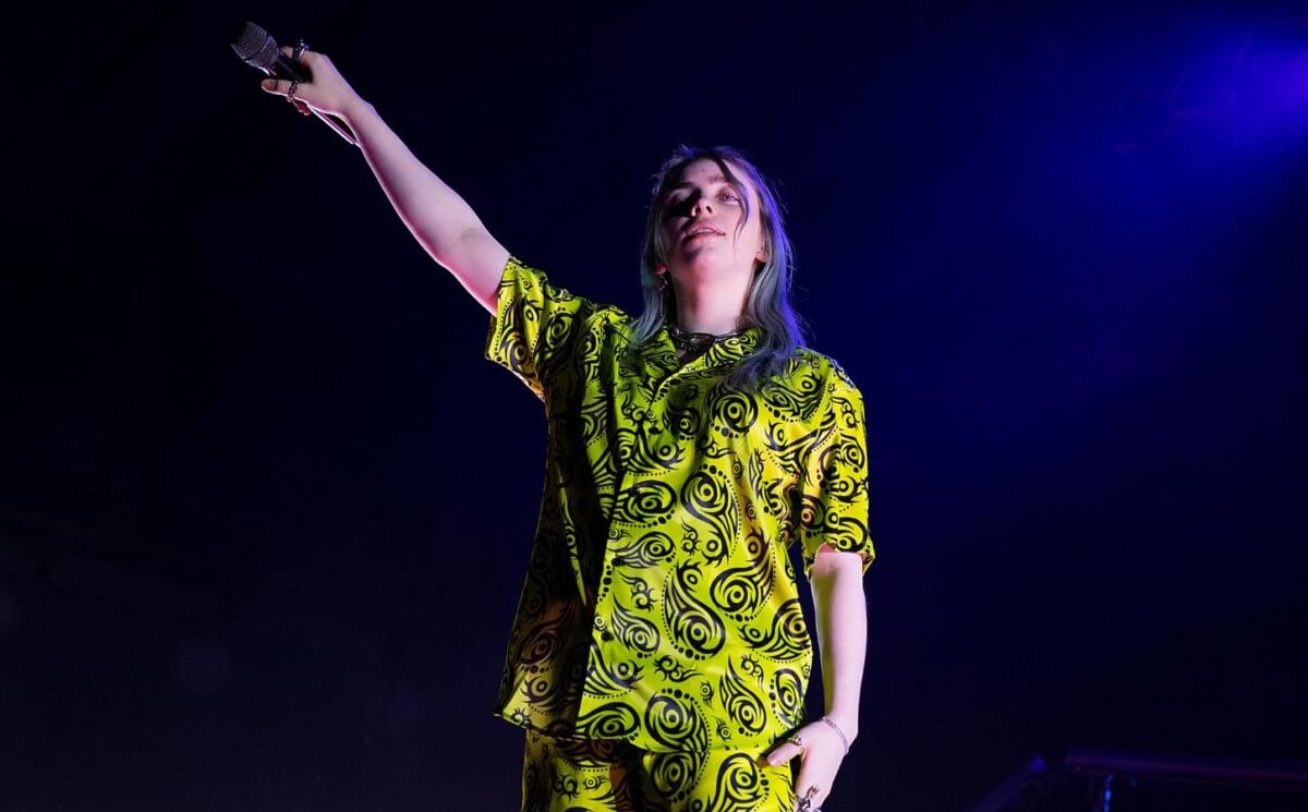 Photo shows Billie Eilish onstage in Barcelona