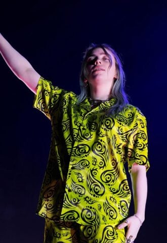 Photo shows Billie Eilish onstage in Barcelona