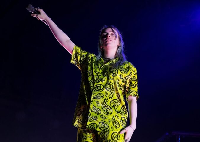 Photo shows Billie Eilish onstage in Barcelona