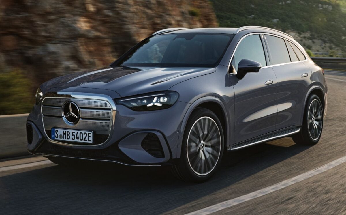 Photo shows the new Mercedes-Benz GLC with EQ Technology. It is available with the optional “Vegan Package," which features vegan-certified interiors
