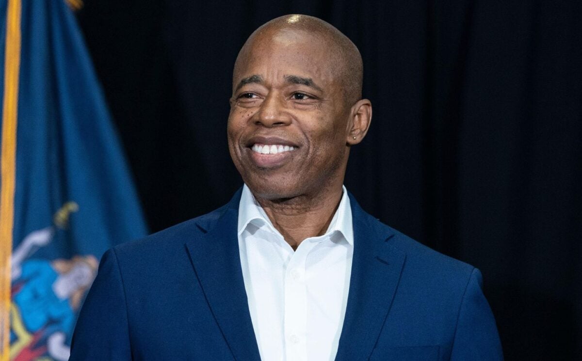Photo shows New York City Mayor Eric Adams, who just signed an executive order to prepare NYC for the end of the horse-drawn carriage industry