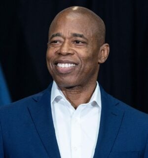 Photo shows New York City Mayor Eric Adams, who just signed an executive order to prepare NYC for the end of the horse-drawn carriage industry