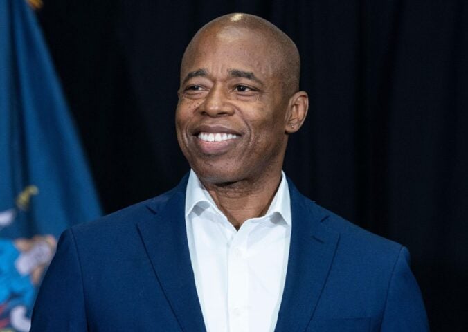Photo shows New York City Mayor Eric Adams, who just signed an executive order to prepare NYC for the end of the horse-drawn carriage industry
