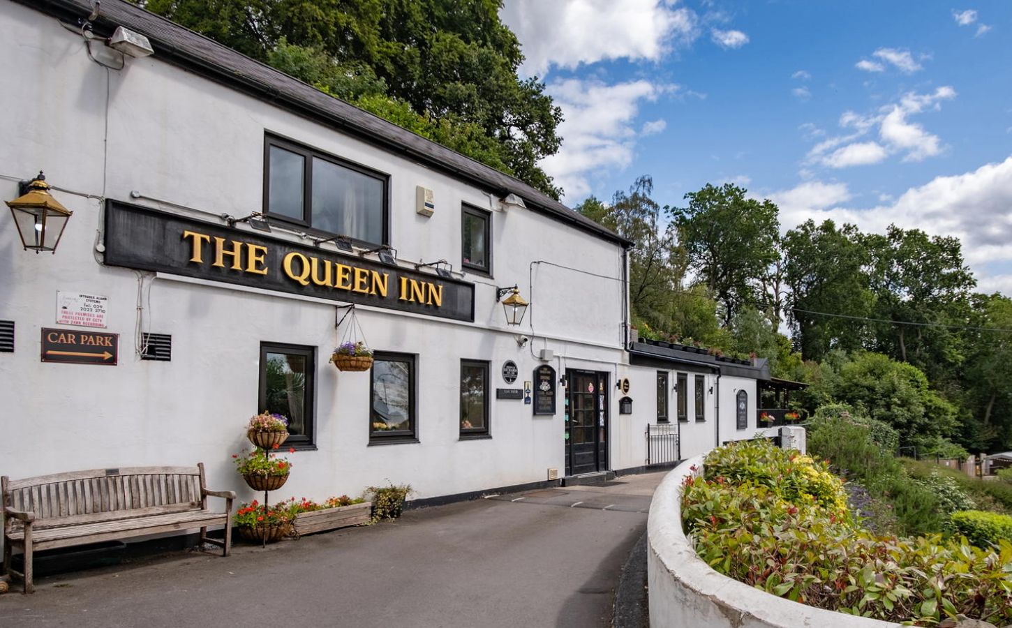 Photo shows The Queen Inn, a vegan steakhouse located in Cwmbran, Wales