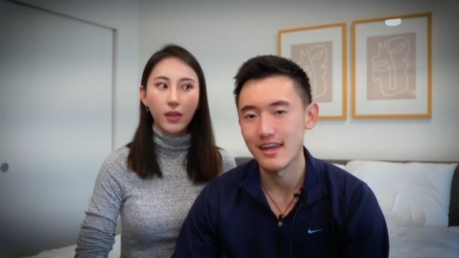 Perfect Carnivore influencer Bella Ma pictured with her boyfriend, who later spoke out about his negative experience on the carnivore diet