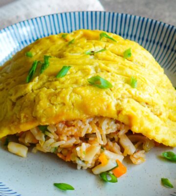 chickpea flour omelet with kala namak, nutritional yeast, and silken tofu