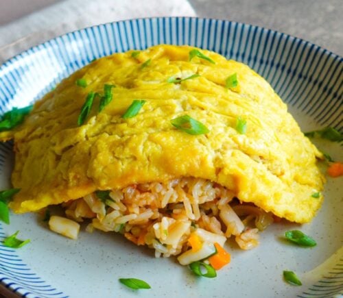 chickpea flour omelet with kala namak, nutritional yeast, and silken tofu