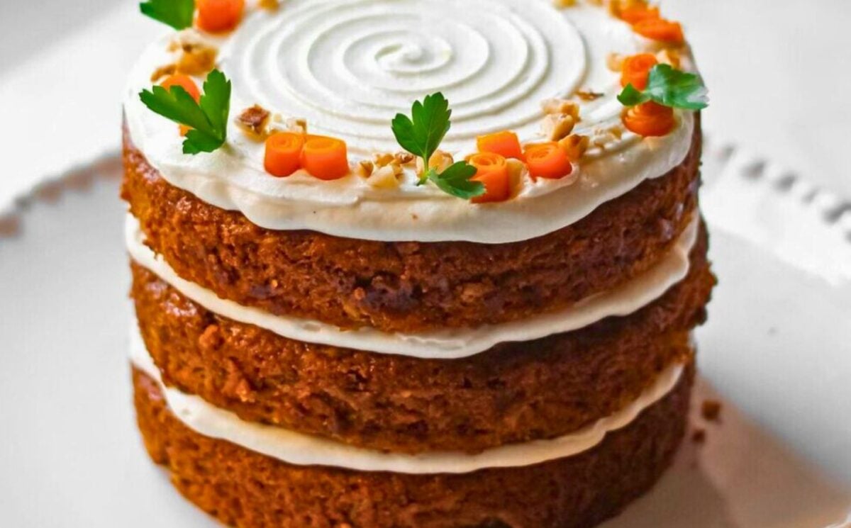 vegan carrot cake with cream cheese frosting for cozy vegan bakes for afternoon tea