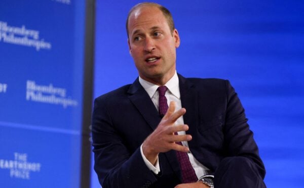 Photo shows Prince William speaking at a previous Earthshot Prize event. This year's Earthshot Prize banquet menu will be vegan