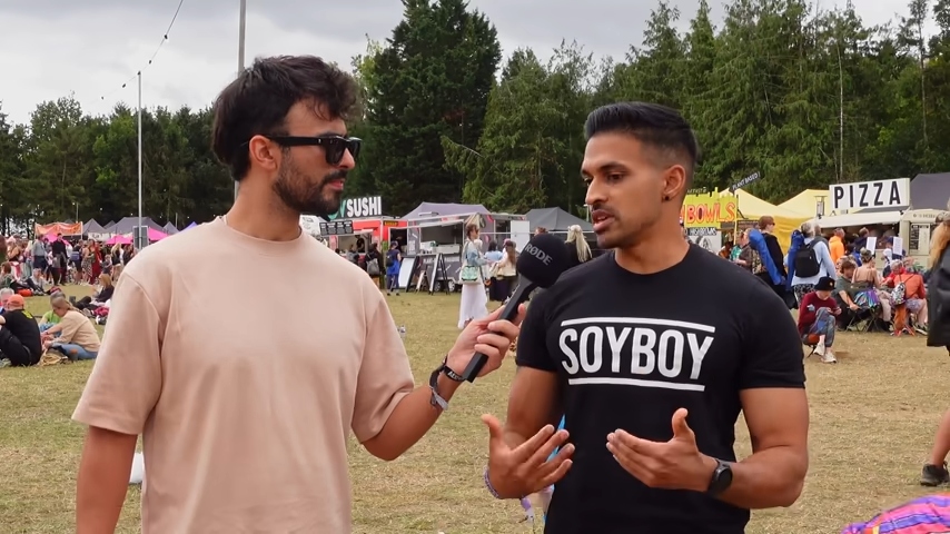Vegan athlete interviewed by Daynesh discussing where vegan athletes get their protein