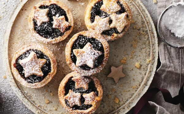 festive plant based mince pies with apples, dates, and sultanas