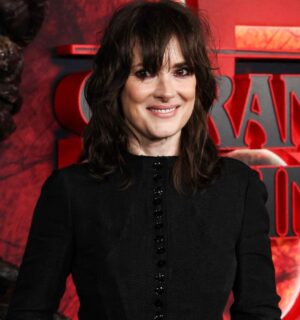 Photo shows actor Winona Ryder at a Stranger Things season five premiere event. Winona Ryder recently apppeared on 'Hot Ones,' where she chose to eat vegan tofu cubes instead of chicken wings