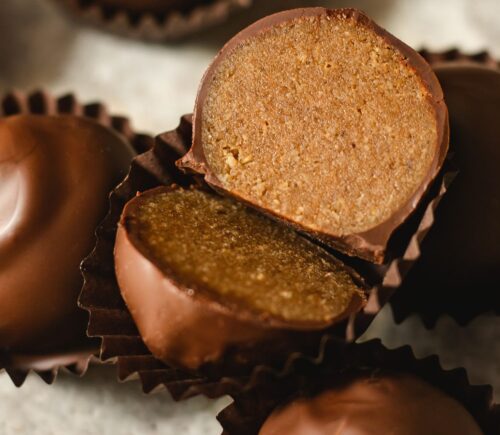 vegan espresso marzipan raw truffles with rose water and almond extract for snacky sweets