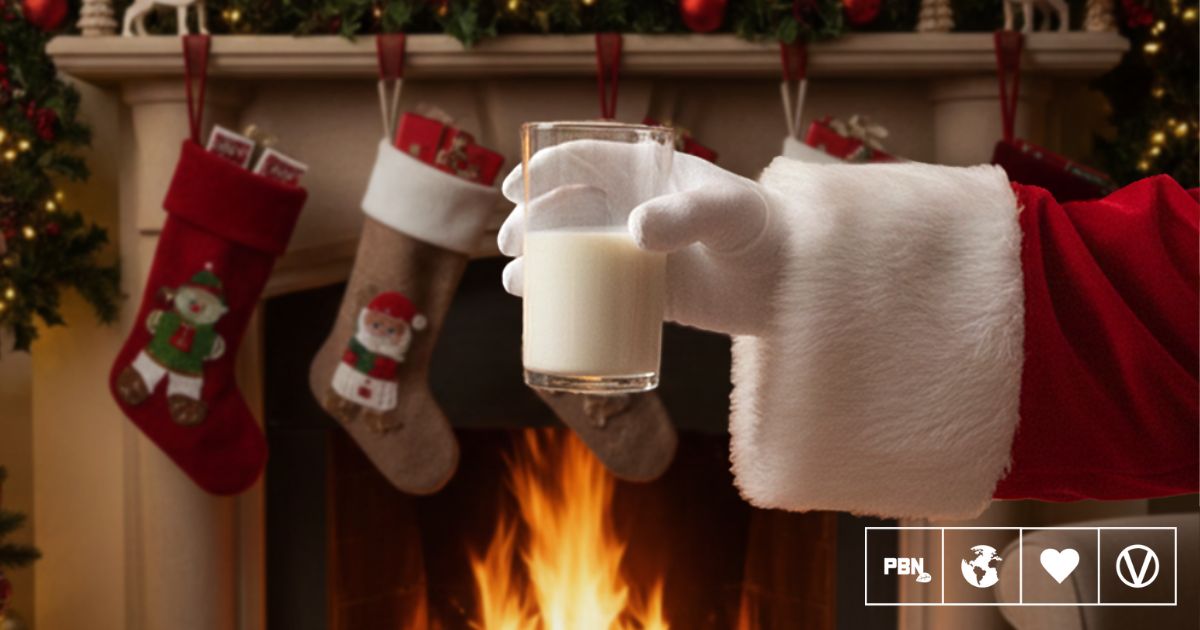Survey Finds 20% Of Britons Are Leaving Plant-Based Milk Out For Santa This Christmas